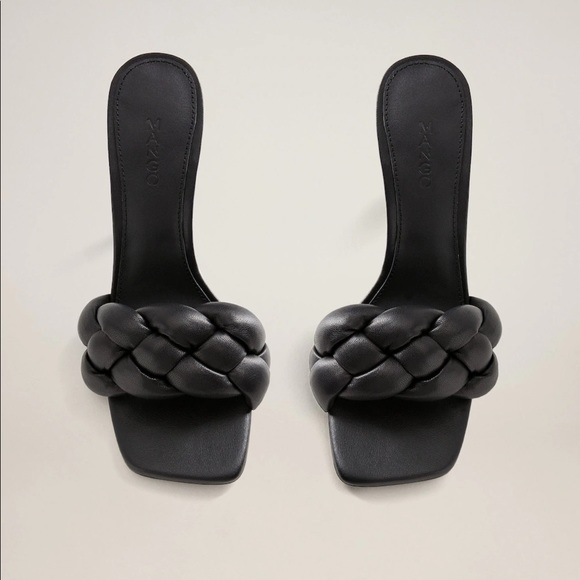 Mango Leather braided mule sandals Limited Edition - Picture 7 of 11